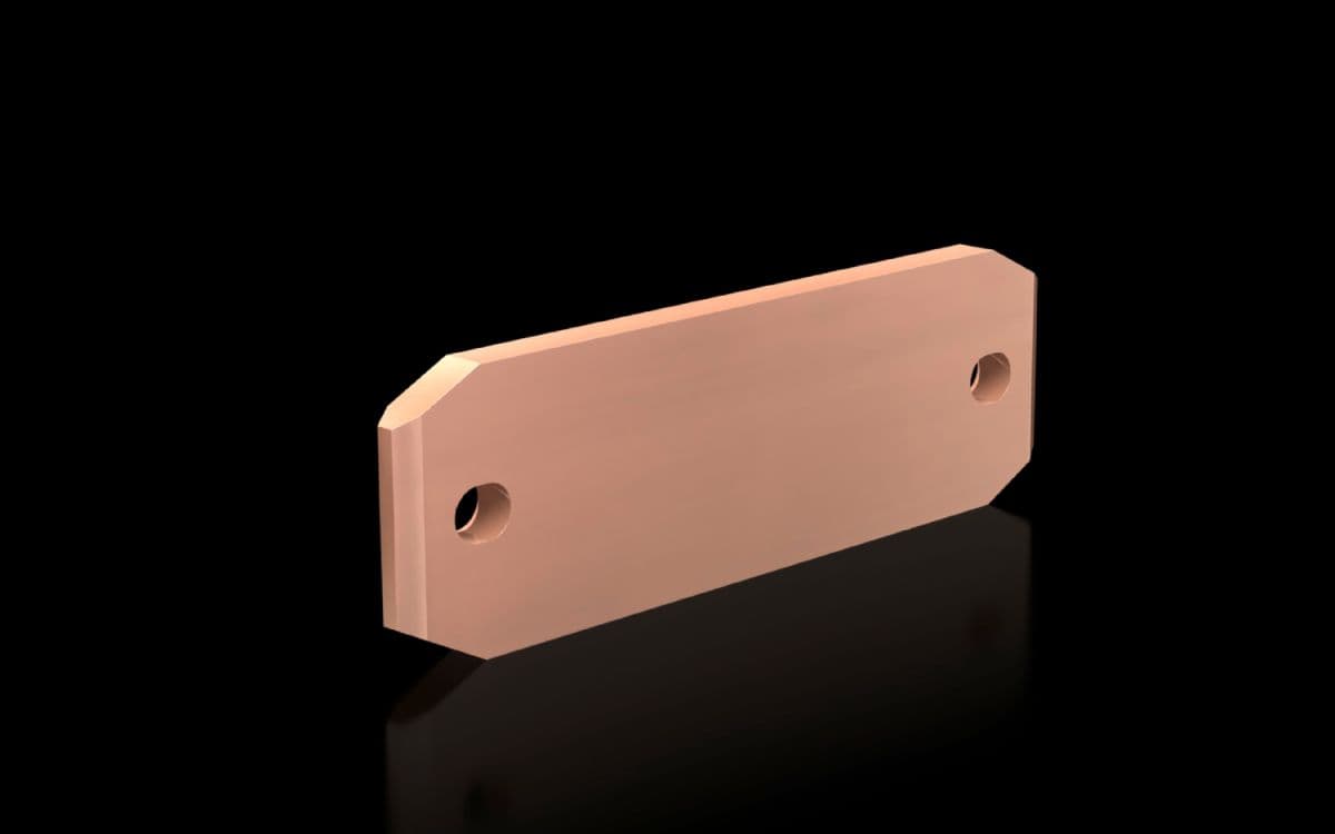 Longitudinal connector E-Cu for busbar baying