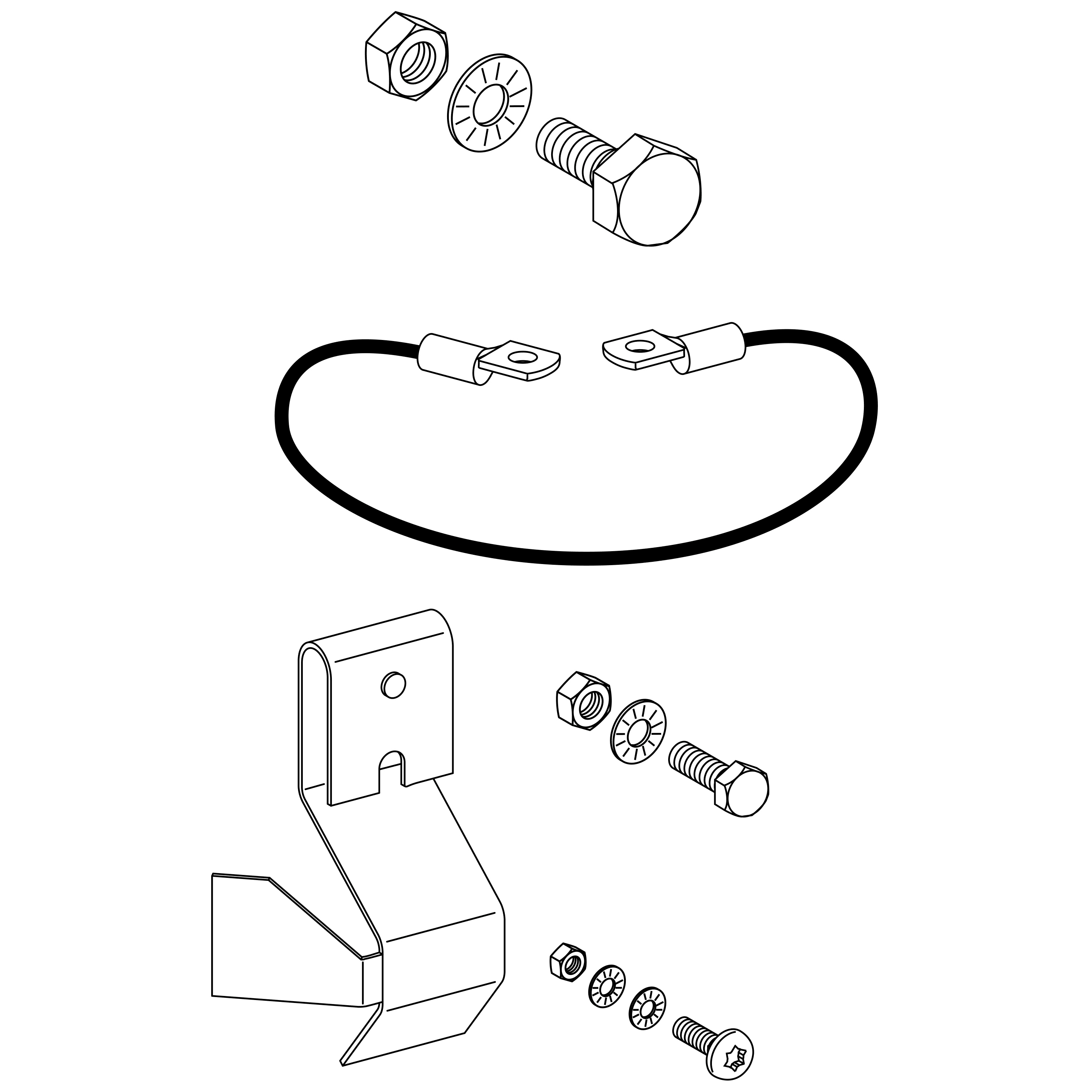 Grounding kit, MasterPact MTZ2/MTZ3 fixed, KTM kit