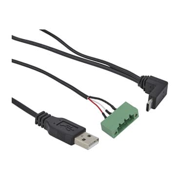 كابل USB-C، SpaceLogic، شاشة عرض متقدّم Y-shaped موصّل، 1.35m (4.43ft)، 24VDC، لـ AS/AS-P/AS-B