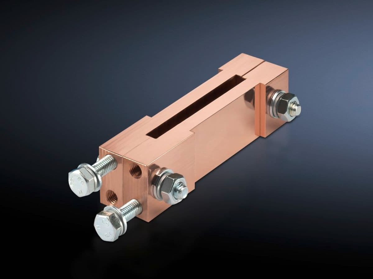Terminal block, distribution busbar for fuse-switch disconnector section