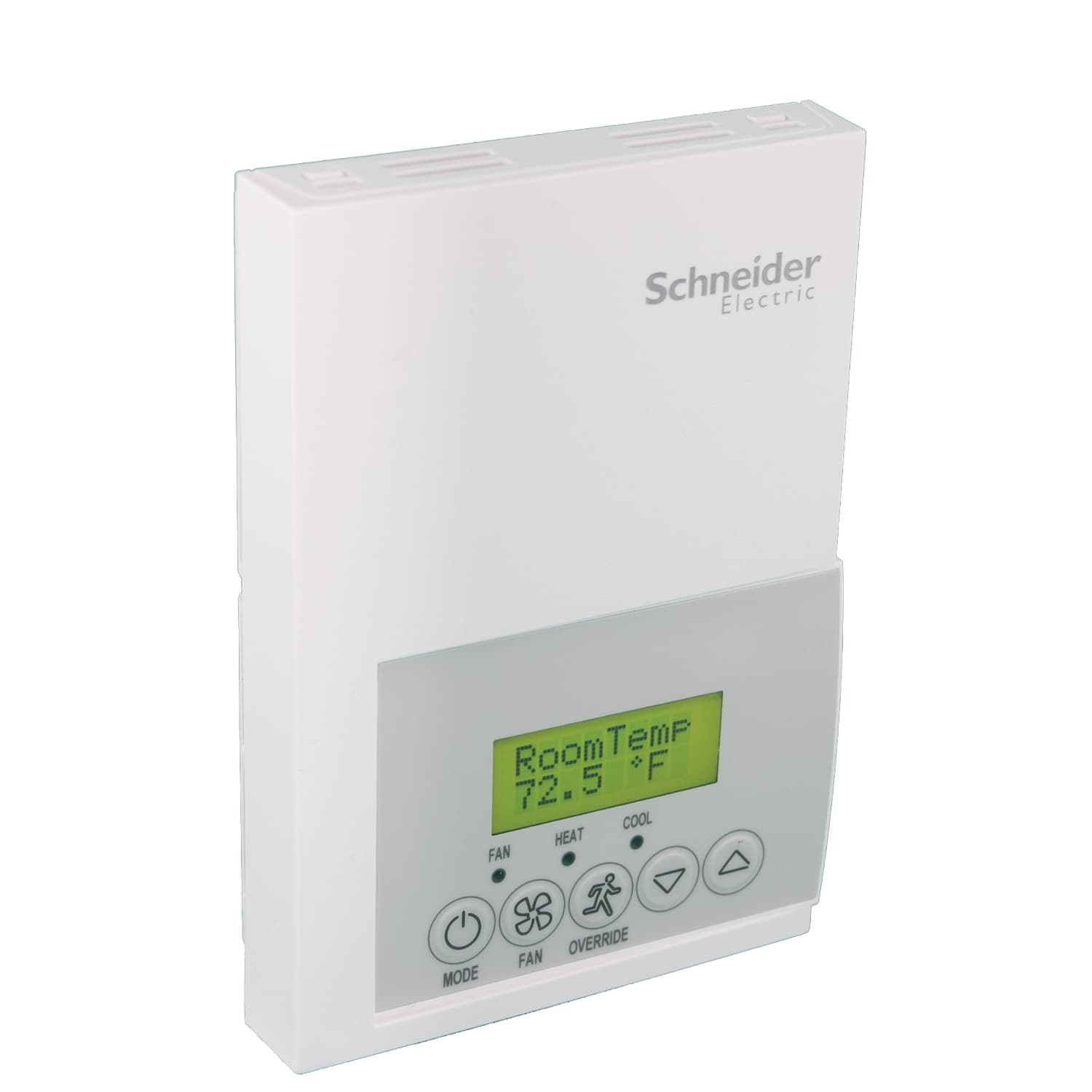 Low-Voltage Fan Coil Room Controller: Stand Alone, RH sensor & control, Analog 0-10 Vdc, Commercial/Override