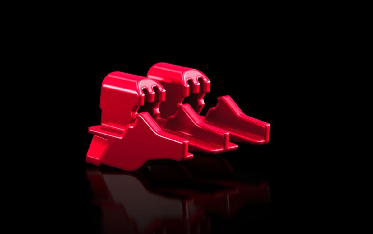 RiLineX mounting clips for contact hazard protection profile