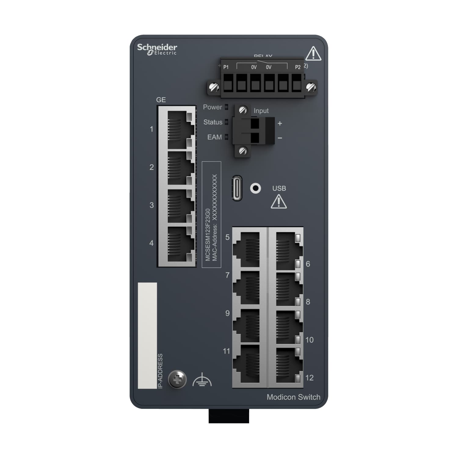 Modicon Managed مفتاح 8TX/4TX-Gbit