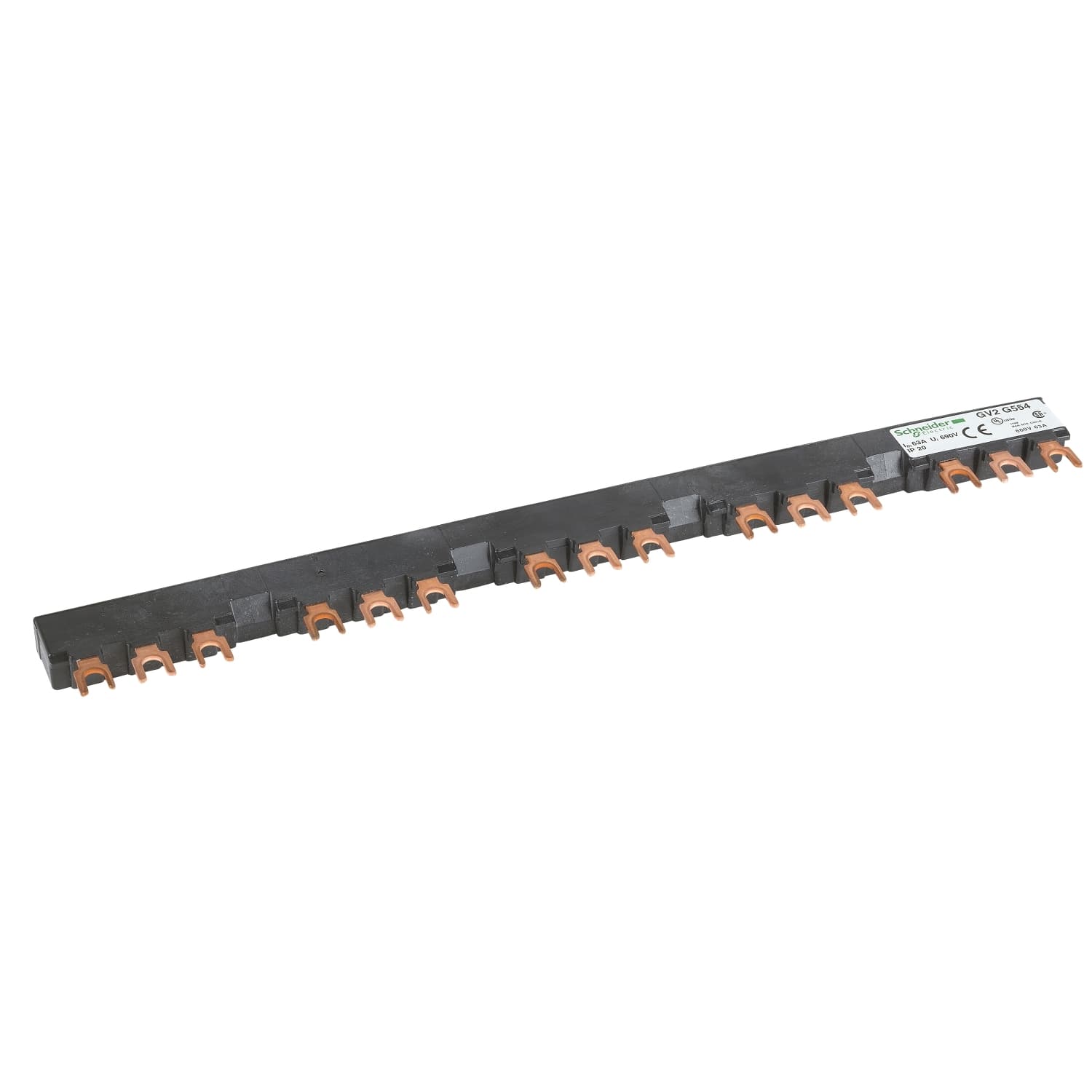 Linergy FT، قضيب توزيع Comb، 63A، 5 tap-offs، خطوة 54mm