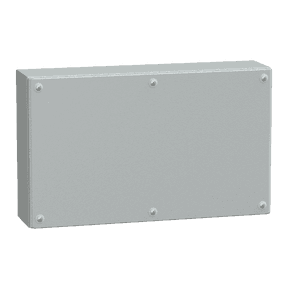 Metal industrial box plain door H300xW500xD120 IP66 IK10 RAL 7035