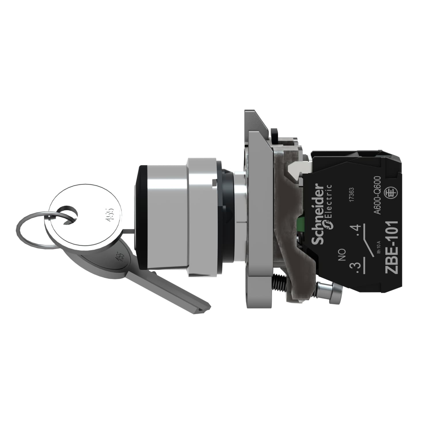 3-POS STAY PUT/KEY SWITCH 1NO