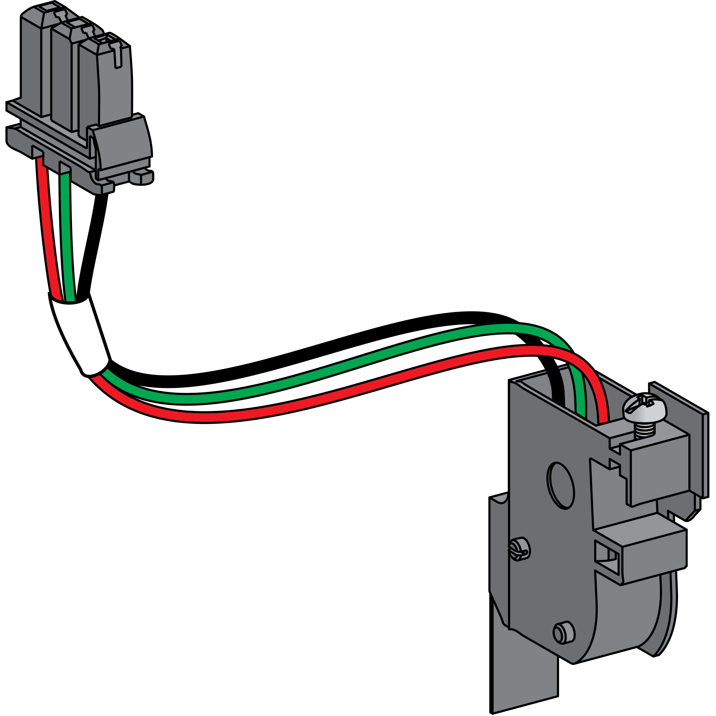 Ready to close contact (PF), MasterPact MTZ1 drawout, 1 changeover contact, standard, 5A/240VAC
