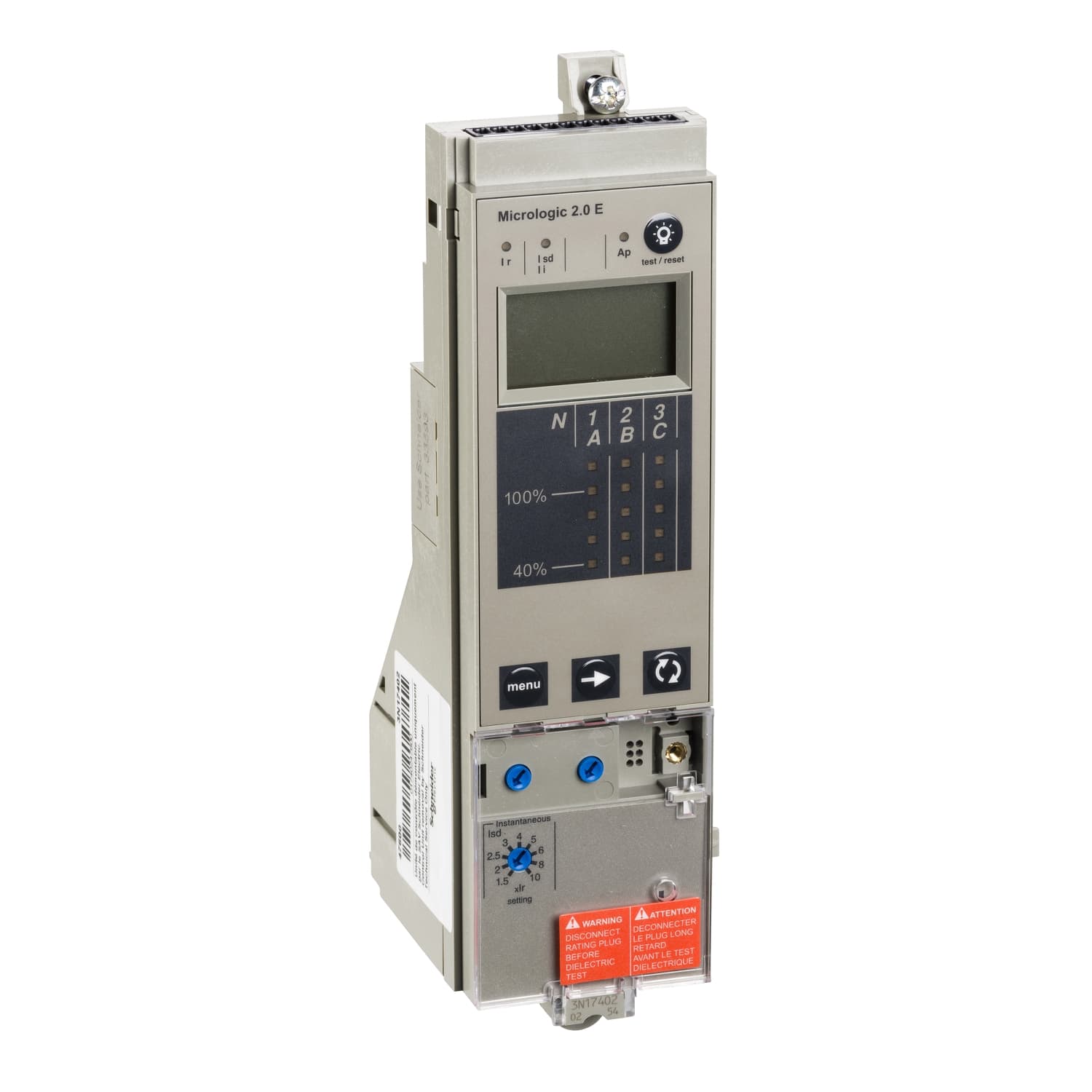 وحدة تحكّم MicroLogic 2.0E، ComPacT NS630b/NS1600، ثابت، حمايات أساسي (LI)، عدّاد طاقة كهربائية