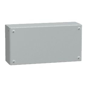 Metal industrial box plain door H200xW400xD120 IP66 IK10 RAL 7035