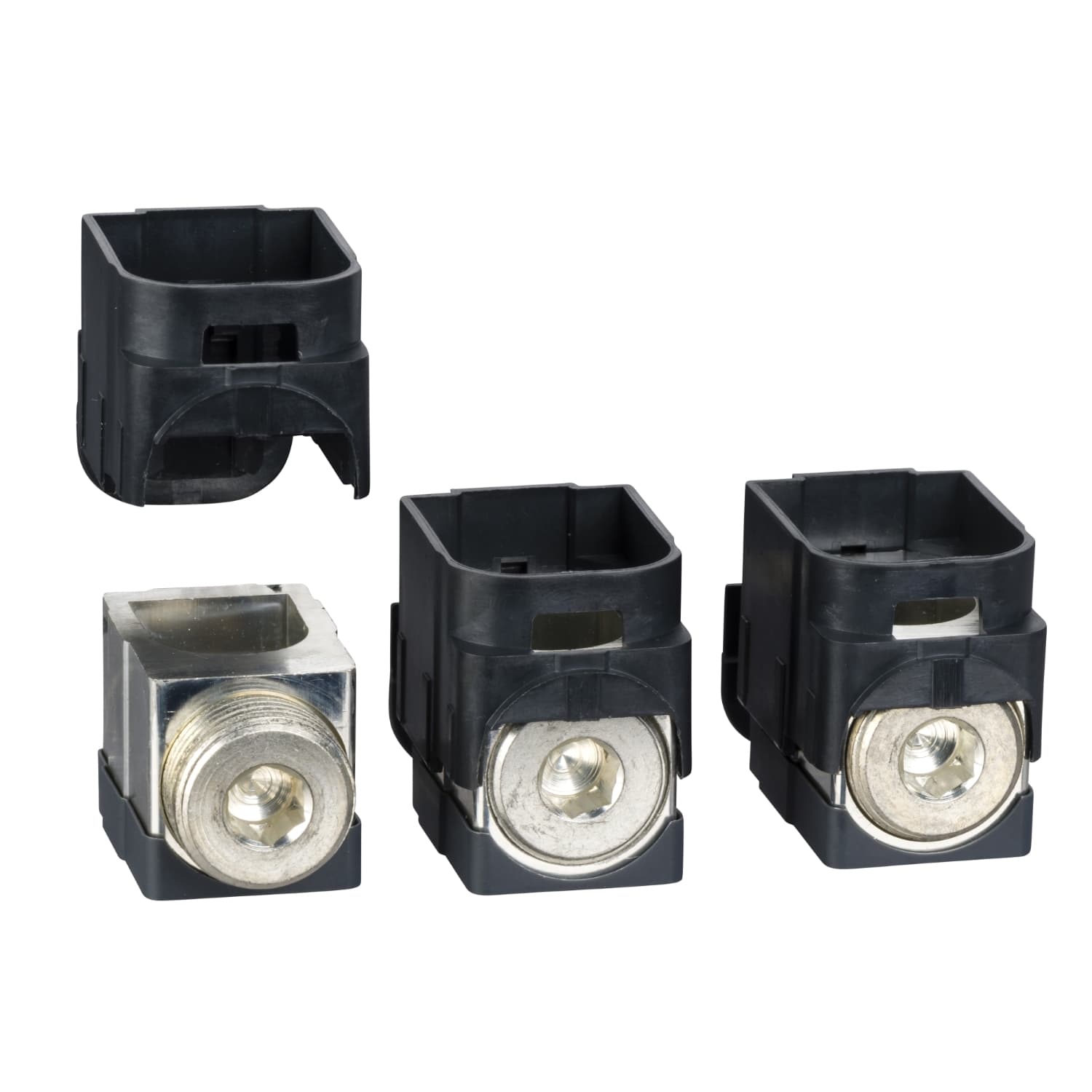 Aluminium bare cable connectors, ComPacT NSX, for 1 cable 120mm² to 185mm², 250A, set of 3 parts