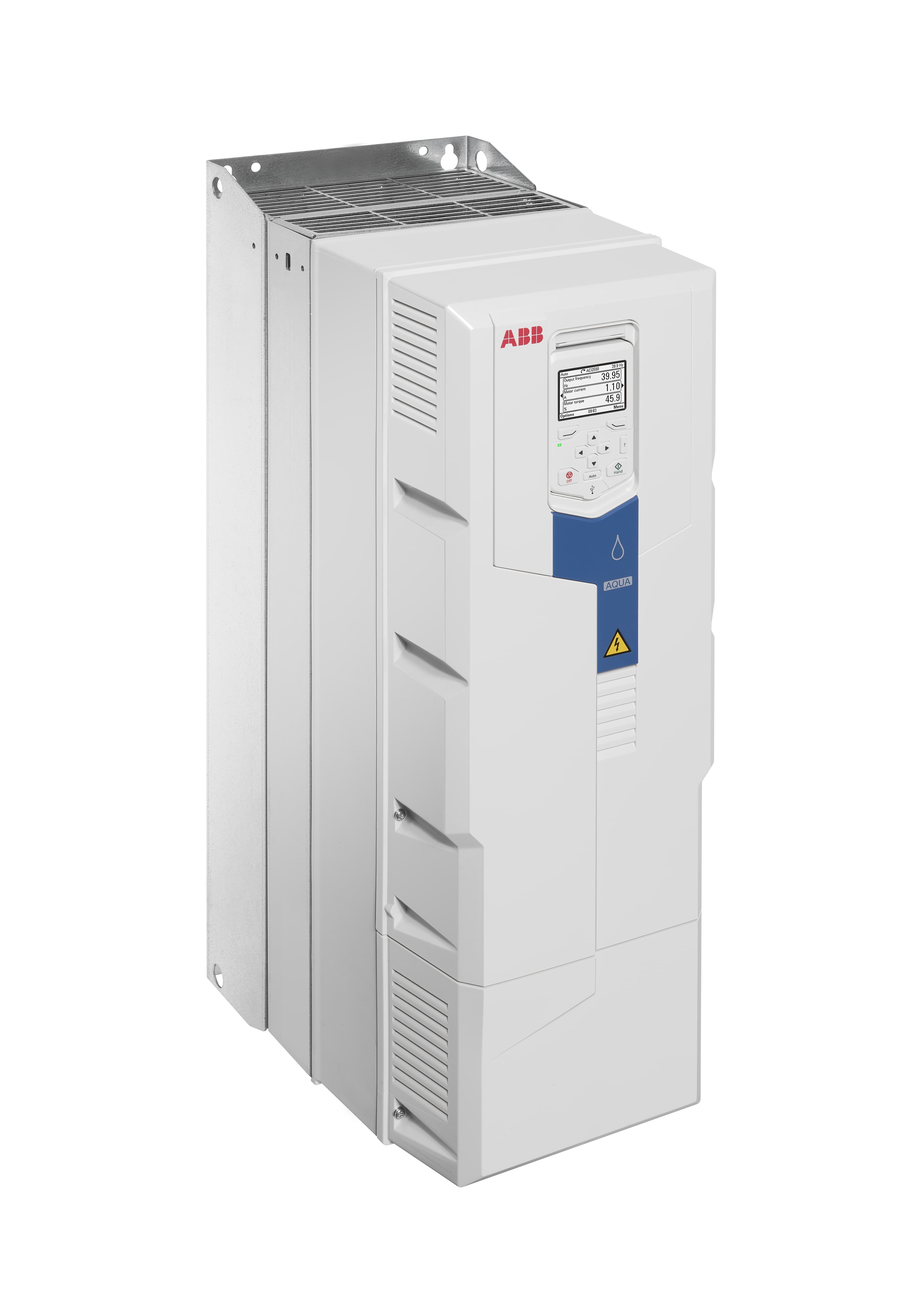 LV AC مثبّت على الحائط ultra-low harmonic مشغّل لـ water وwastewater، IEC: Pn 18.5 kW، 38.0 A، 400 V، UL: Pld 25 Hp، 34.0 A، 480 V (ACQ580-31-039A-4)
