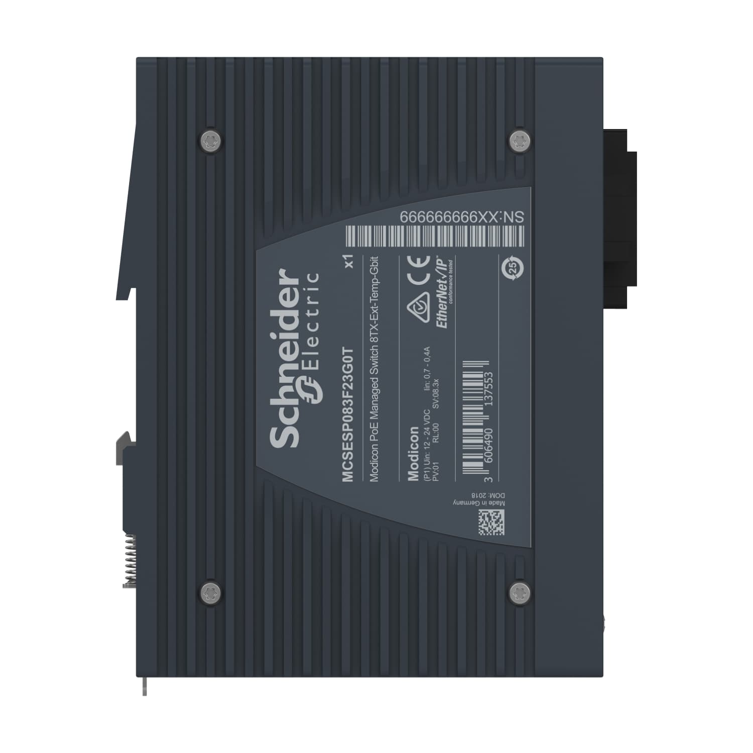 Modicon PoE Managed مفتاح 8TX-Ext Temp