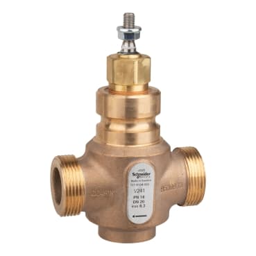 Venta V241 Globe Valve, 2-Way, PN16, G 1-1/4 Ext'nal Thread, DN20, Kvs 6.3, Bronze Body, Stainless Trim, Stem Up Closed.