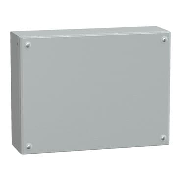 Metal industrial box plain door H300xW400xD120 IP66 IK10 RAL 7035