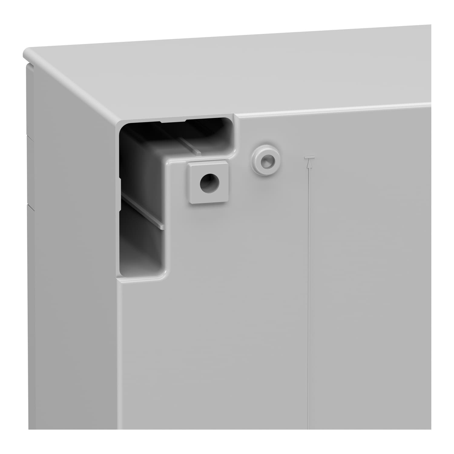 خزانة بوليستر مثبّت على الحائط، PanelSeT PLM، باب سادة، 430x330x200mm، IP66، IK10، RAL 7035