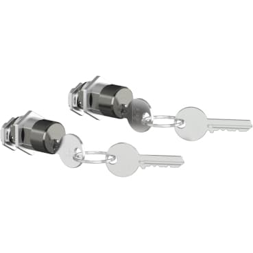 Chassis locking, MasterPact MTZ1 drawout, disconnected position locking, Ronis keylock, 2 locks, 2 different keys