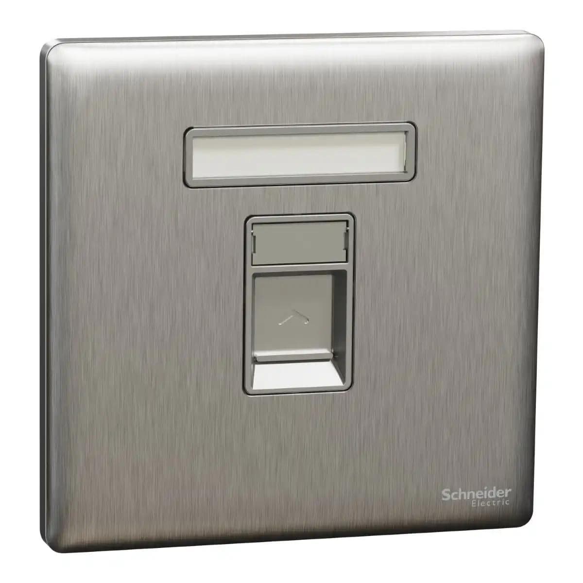 1G RJ45 Data Cover, w/shu, SS