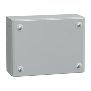 Metal industrial box plain door H150xW200xD80 IP66 IK10 RAL 7035