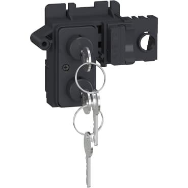 Locking device, MasterPact MTZ2/MTZ3 fixed/drawout, OFF position locking, Ronis keylock, 2 locks, 2 different keys