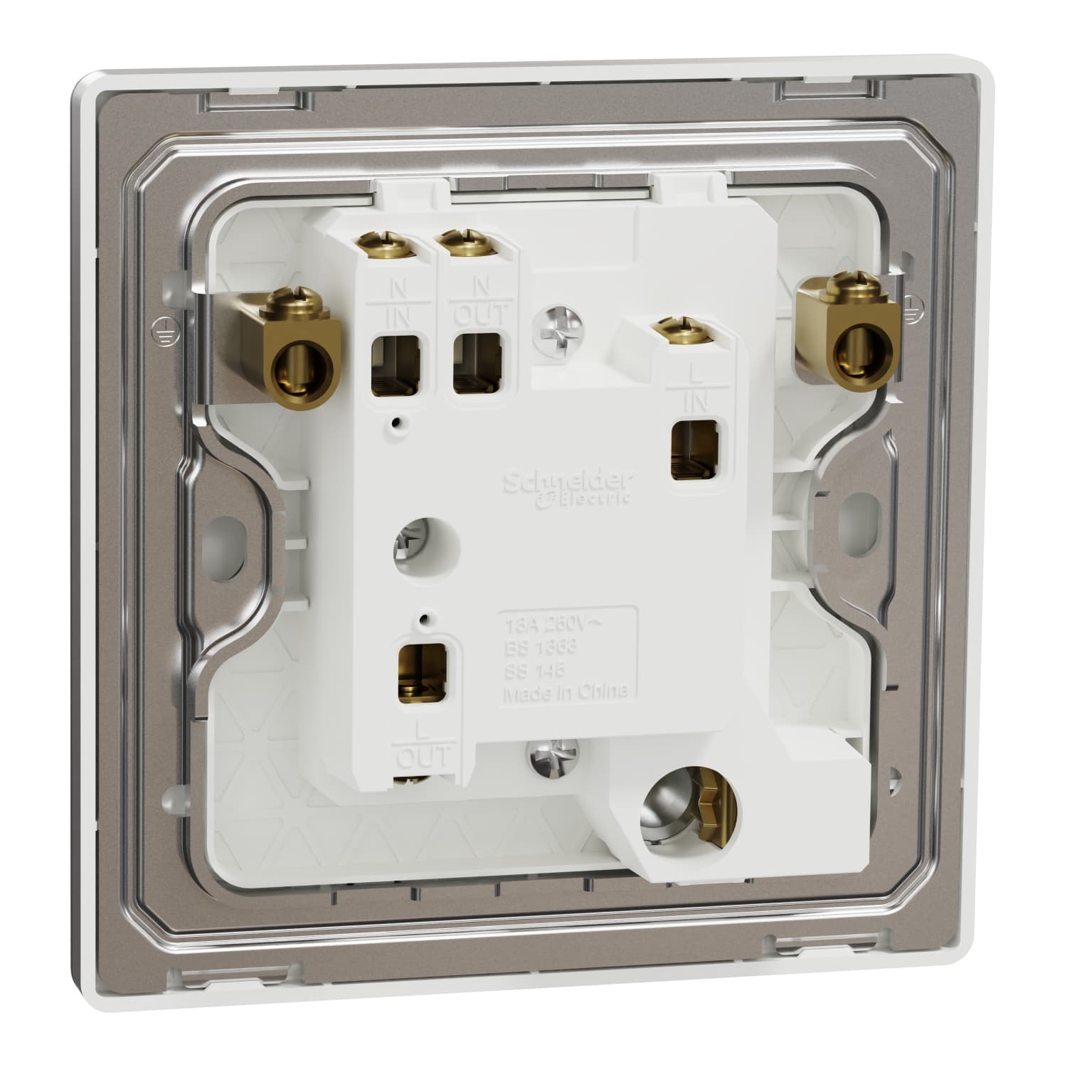 13A 250V~ 1G FCU w flex مأخذ LED، SS