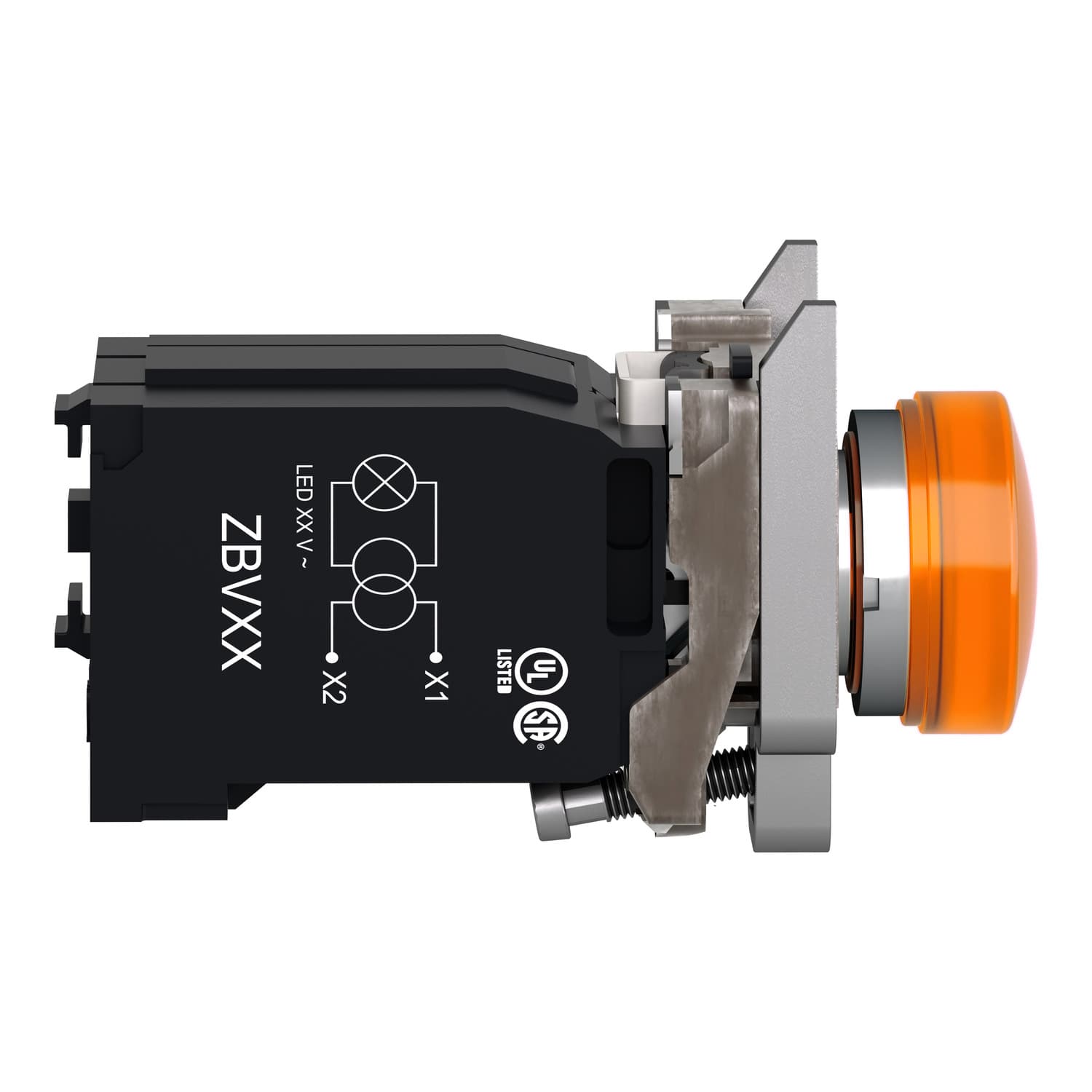 ORANGE PILOT LIGHT INTEGRAL LED 400V AC