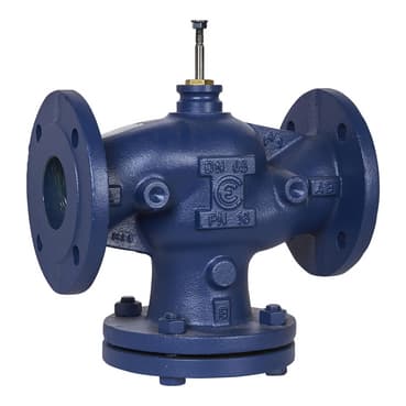 صمّام سدادي VG221F، 2-Way، DN80، Kvs 100 m³/h، ISO بشفة، قابس نحاسي، EPDM Seals، ساق مغلق.