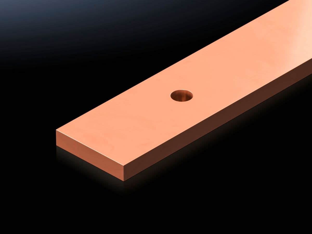 Busbar E-Cu, slotted
