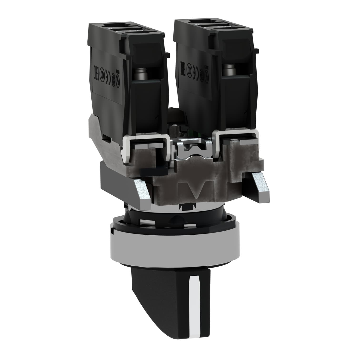 Selector switch, 3 pos. 2 NO