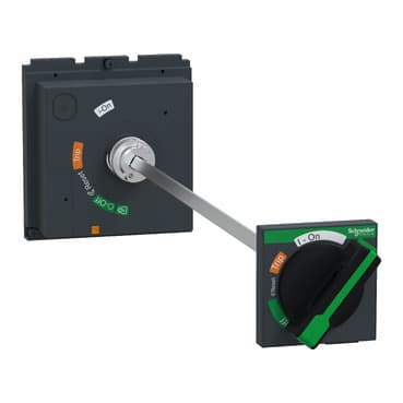 Extended rotary handle, ComPacT NSX400/630, black handle, shaft length 209mm to 600mm, IP55