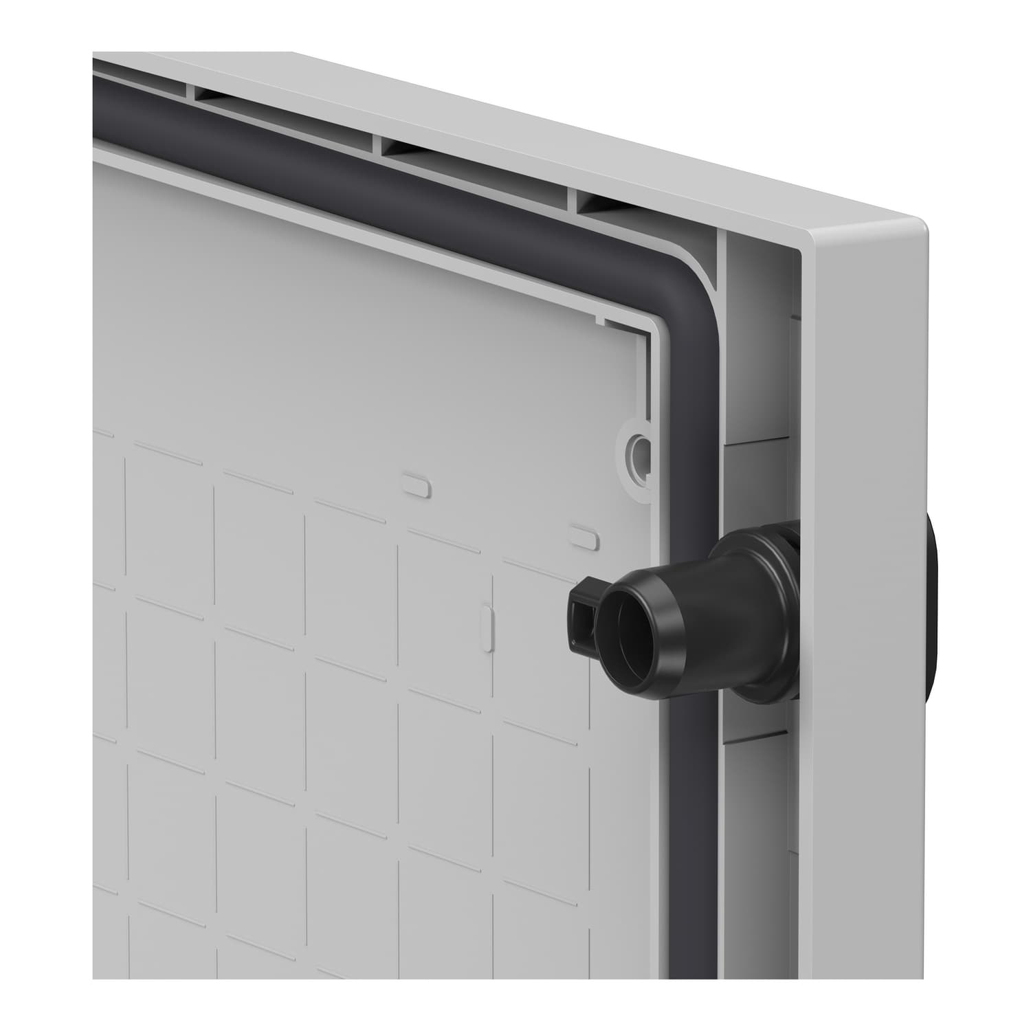 Wall mounted polyester enclosure, Thalassa PLM, glazed door, 430x330x200mm, IP66, IK08, RAL 7035