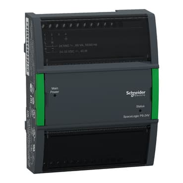 Power supply module, SpaceLogic, 24VAC or 21-30VDC, for AS-P and I/O modules