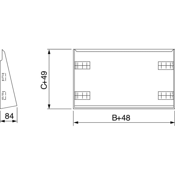 Stainless canopy 304L, Scotch Brite® finish, for enclosures W1000xD600 mm.