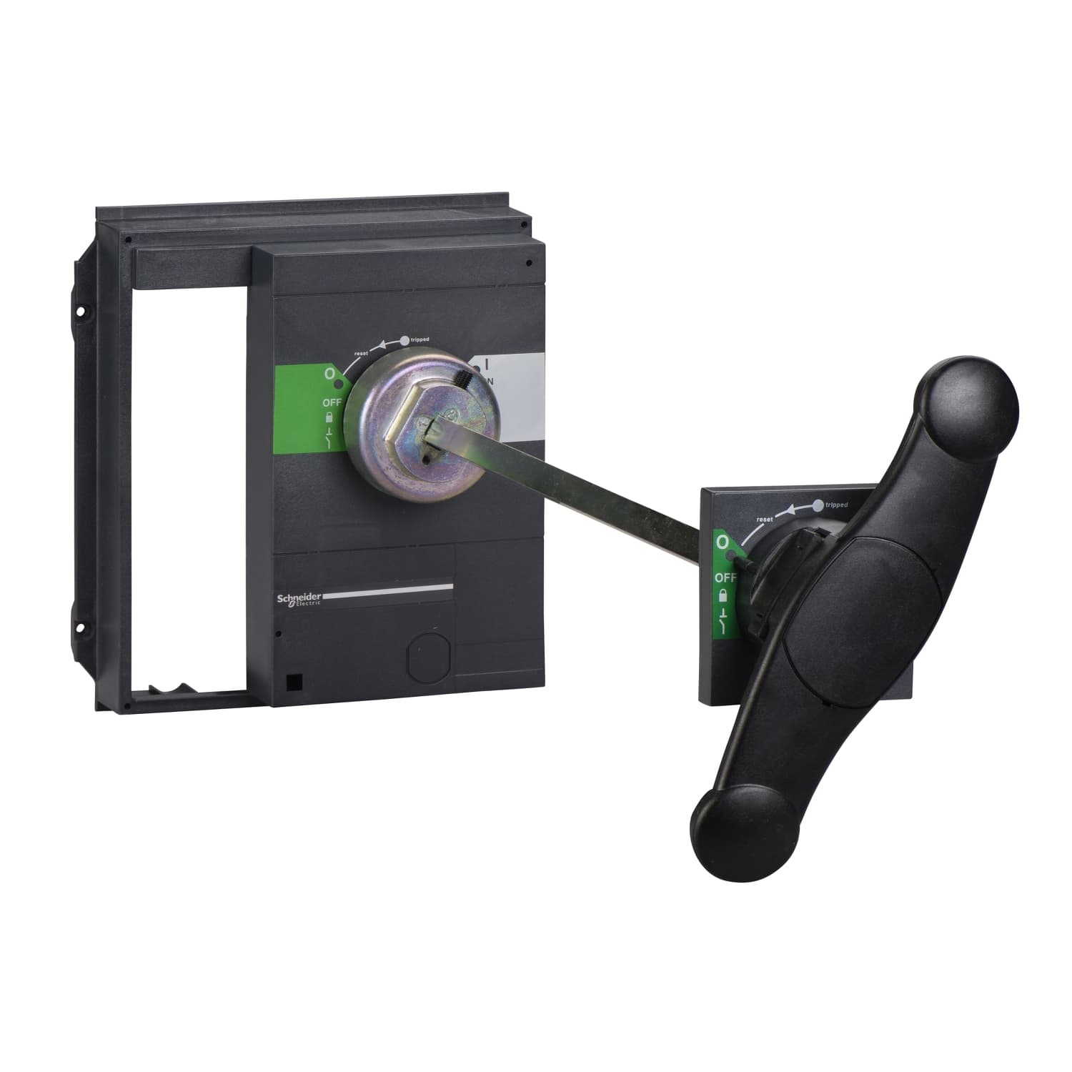 مقبض دوّار ممدود، ComPact NS630b/NS1600 قابل للسحب، مقبض أسود، طول عمود إدارة telescopic، IP55