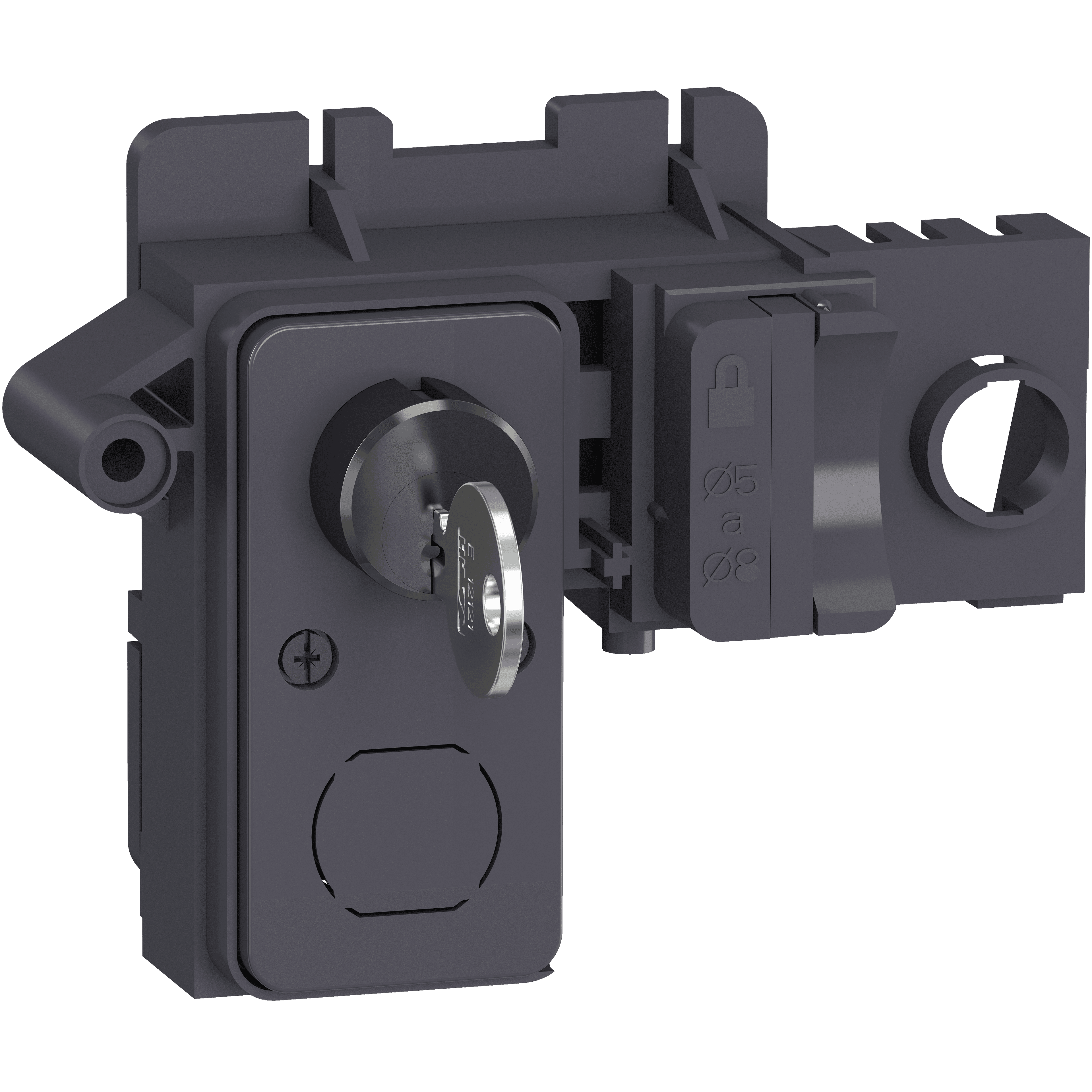 Circuit breaker locking, MasterPact NW fixed/drawout, OFF position locking, Ronis keylock, 1 lock with 1 key, spare part