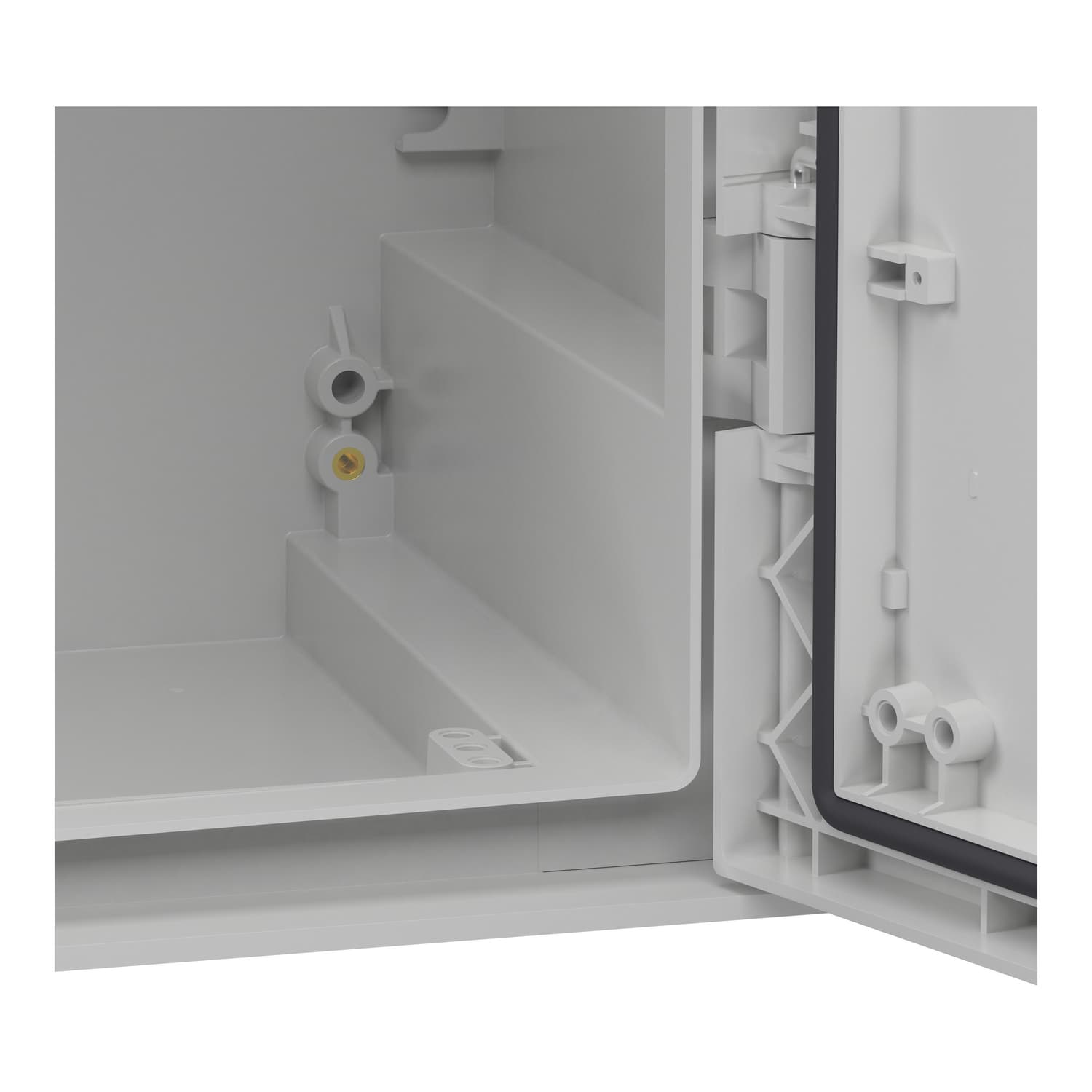 Wall mounted polyester enclosure, Thalassa PLM, plain door, 1056x852x350mm, IP66, IK10, RAL 7035