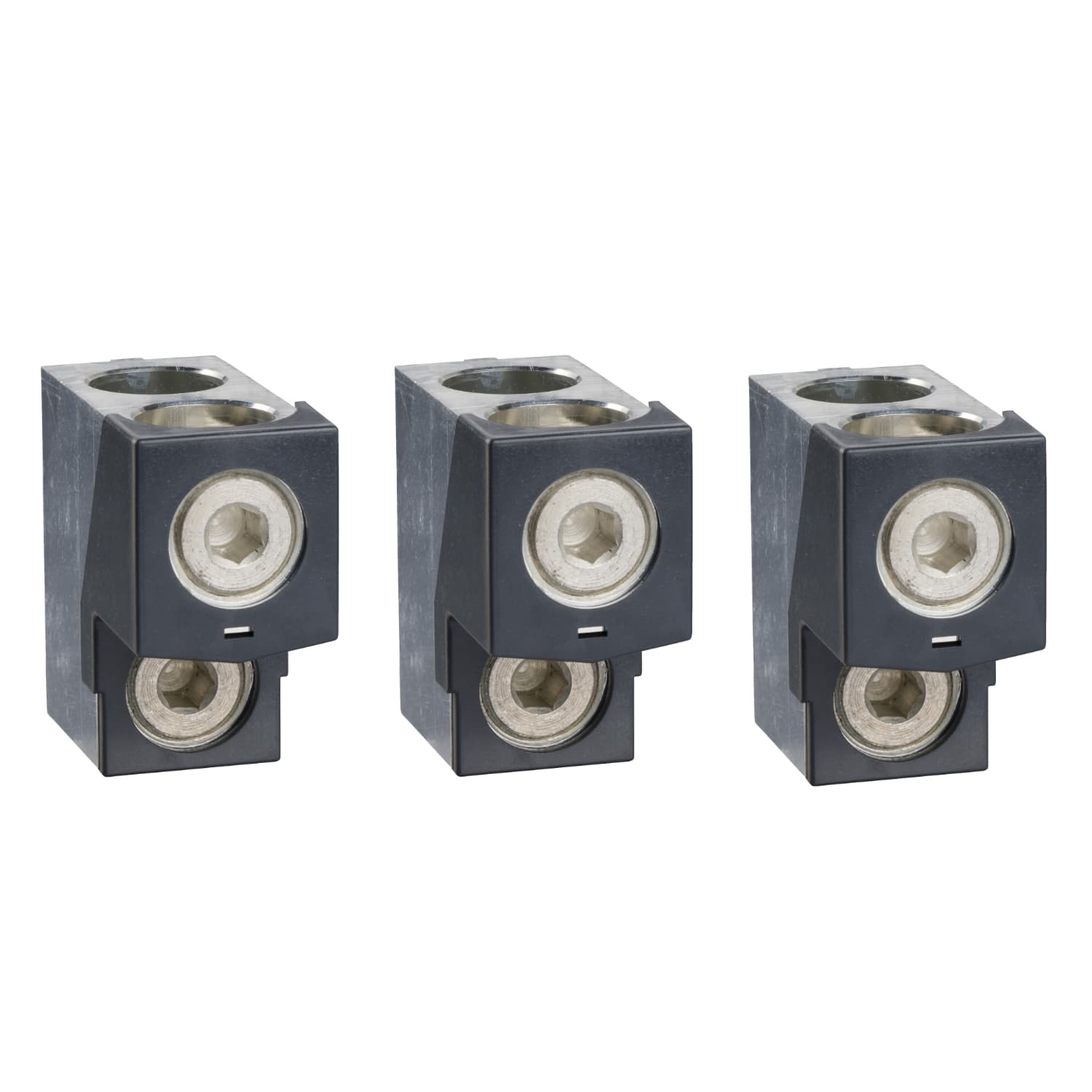 Aluminium bare cable connectors, ComPacT NSX, for 2 cables 35mm² to 240mm², 630A, set of 3 parts