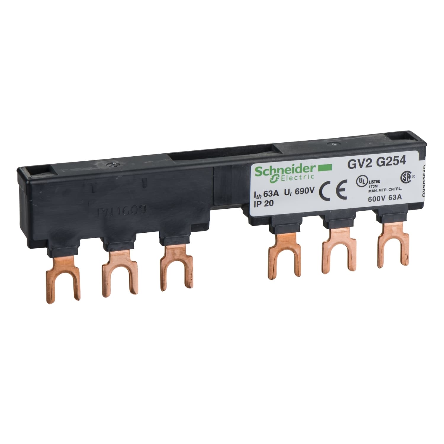 Linergy FT، قضيب توزيع Comb، 63A، 2 tap-offs، خطوة 54mm