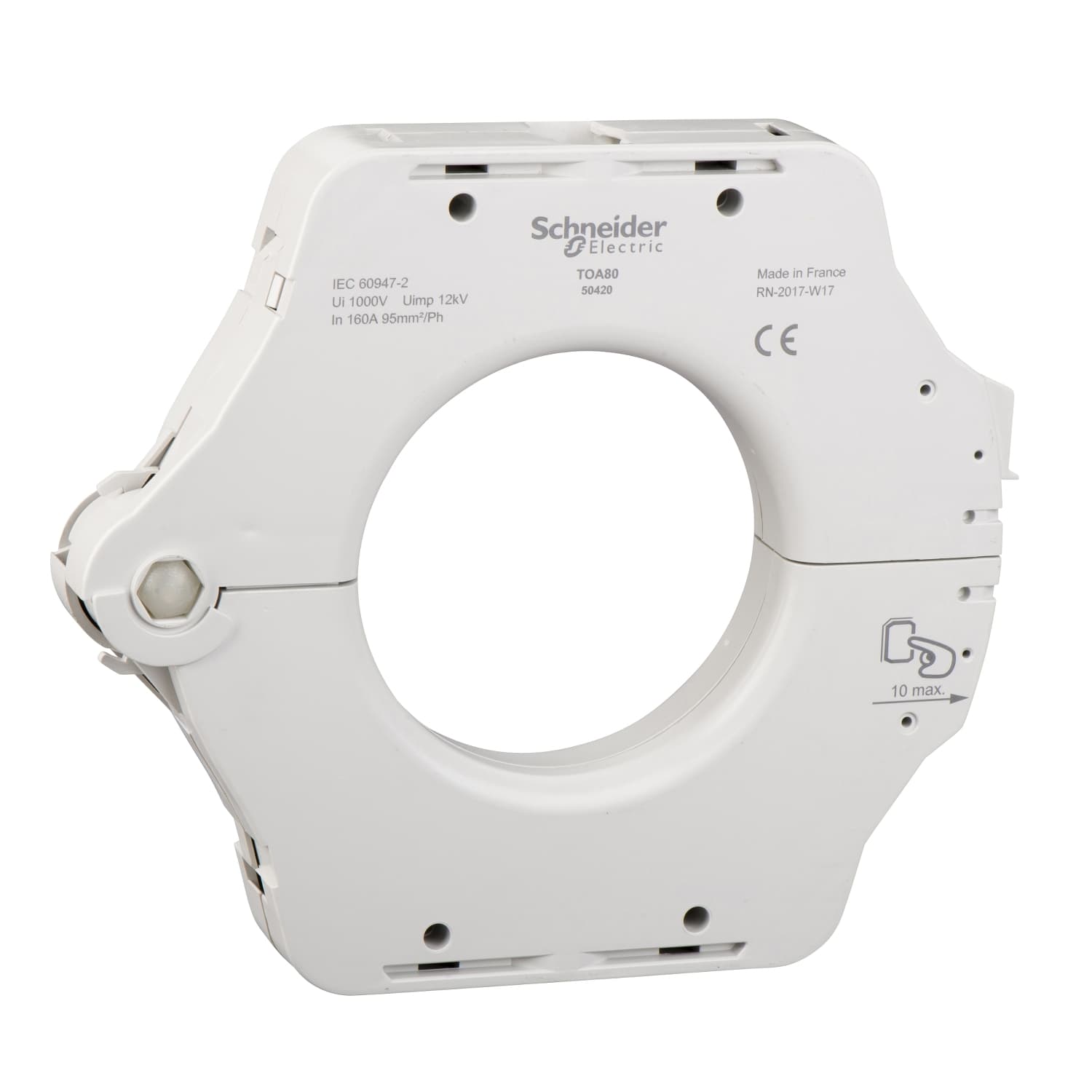 Residual current protection relay, VigiPacT RH10M, 500mA, 220/240VAC 50/60Hz, DIN rail mounting