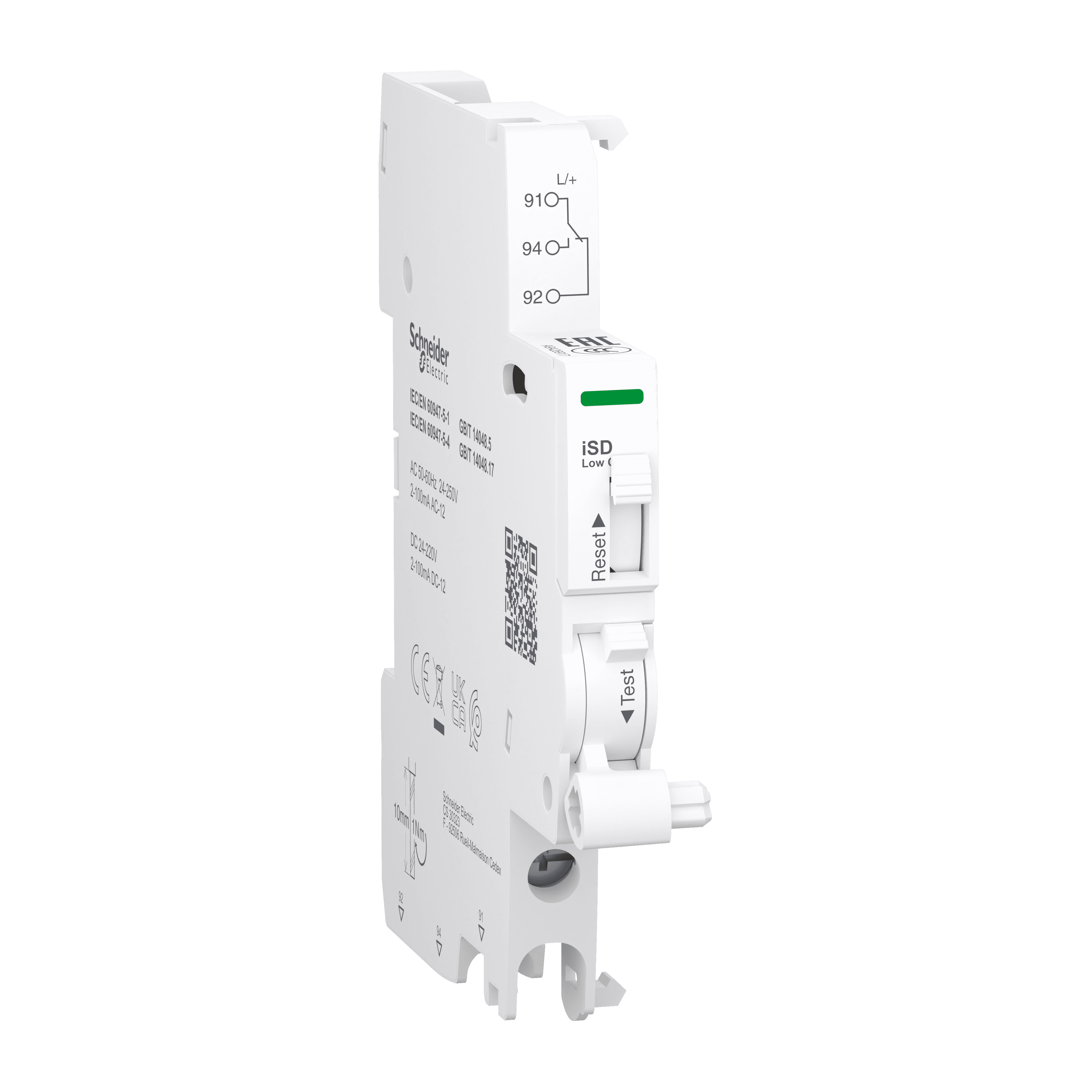 Acti9 A9A iSD bottom wiring 2-100mA aux