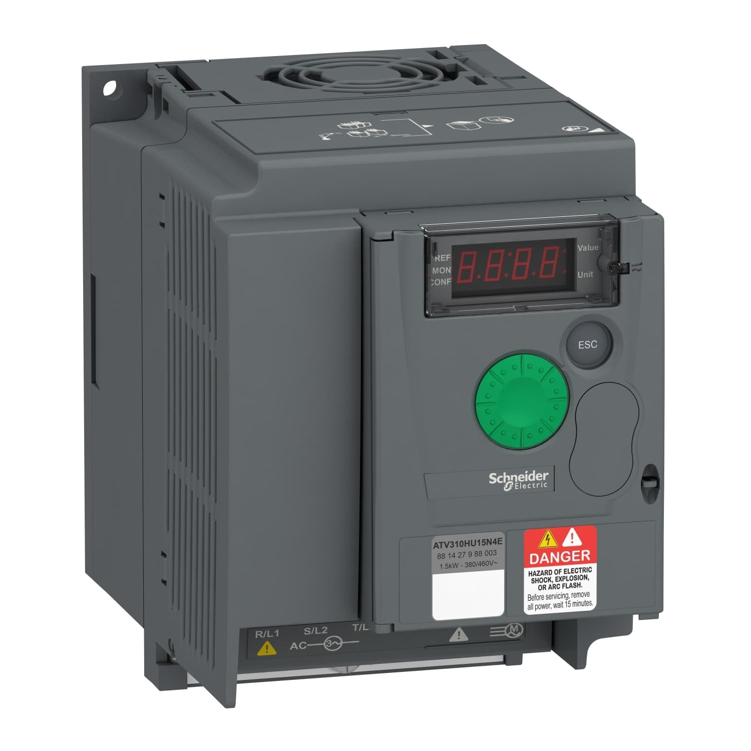 variable speed drive, Easy Altivar 310, 1.5kW, 2hp, 380 to 460V, 3 phase, without filter