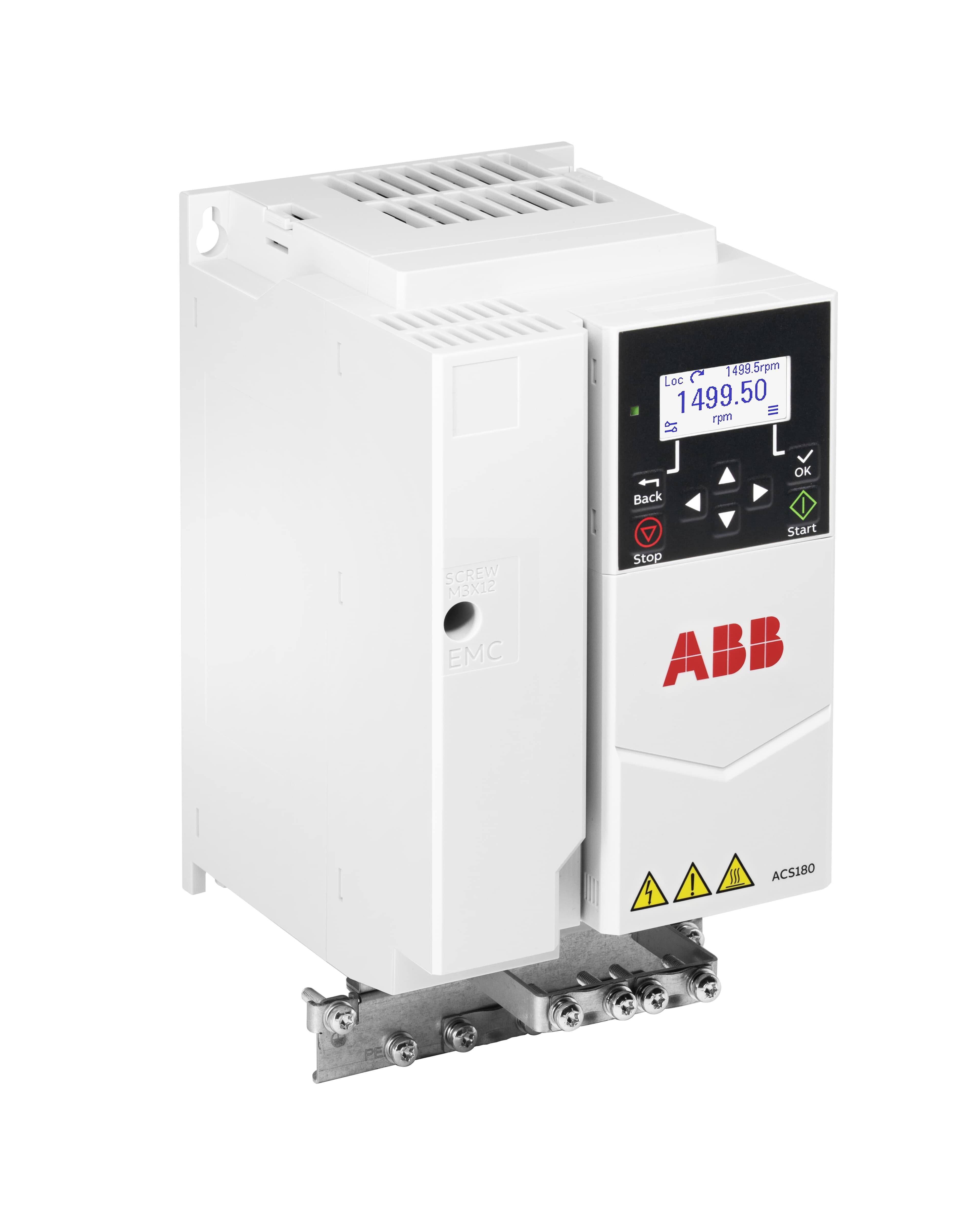وحدة مشغّل LV AC machinery، IEC: Pn 5.5 kW، 12.6 A، 400 V، UL: Pld 7.5 Hp، 11.0 A، 460 V (ACS180-04S-12A6-4)