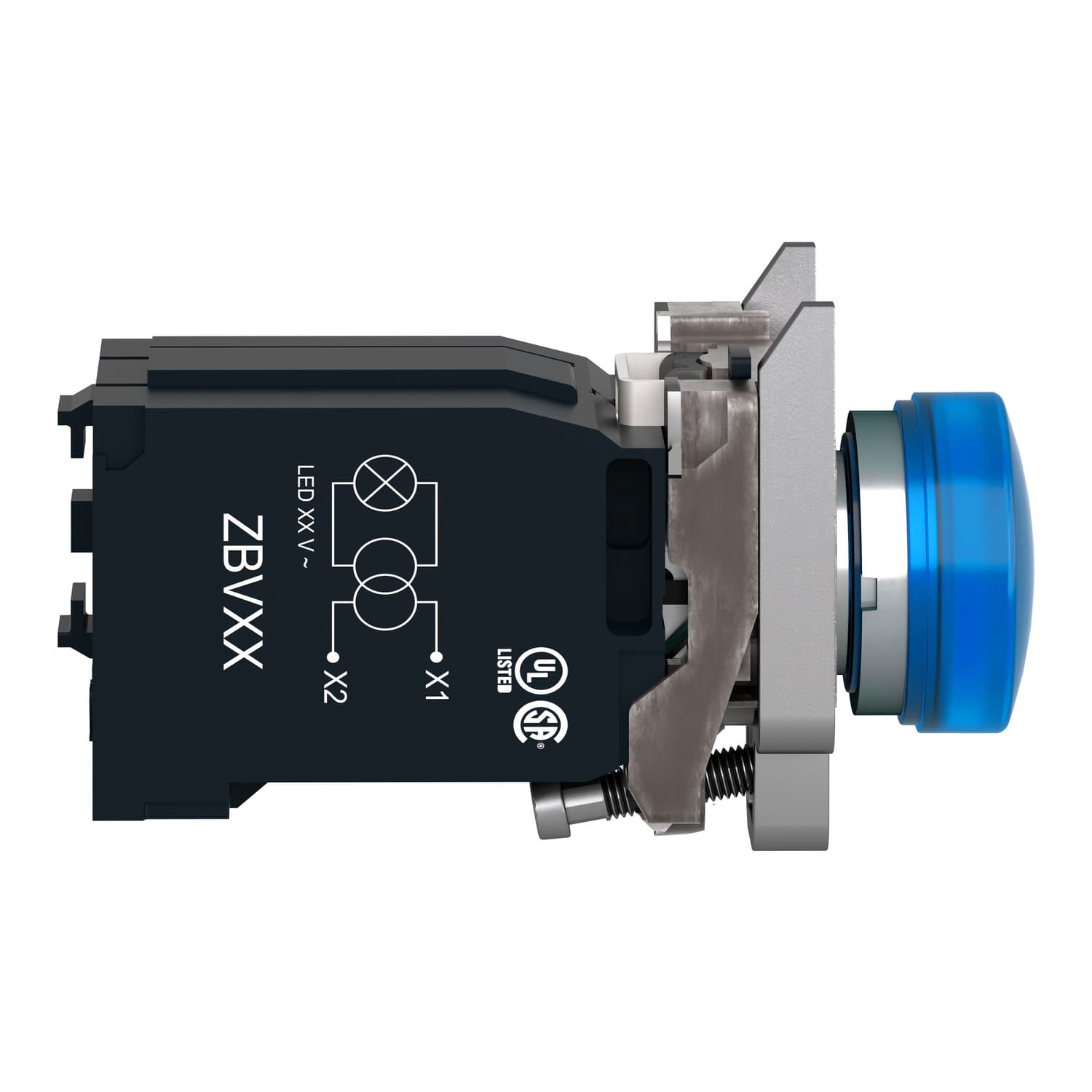 BLUE PILOT LIGHT WITH INTEGRAL LED 400V