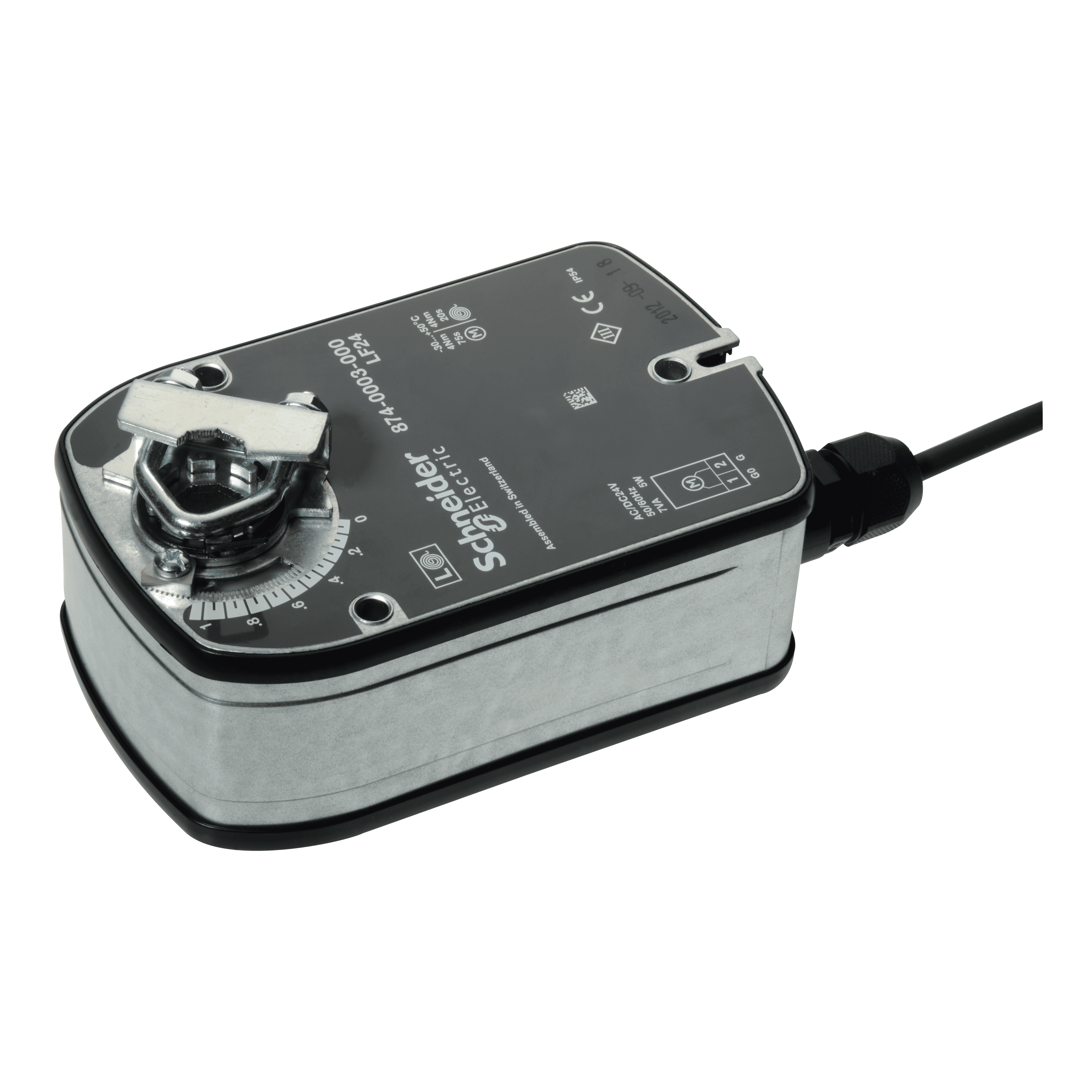 LF24 Electric Damper Actuator, 2-Position, Spring Return, 24Vac/dc, 1m Cable, 4Nm, IP54.