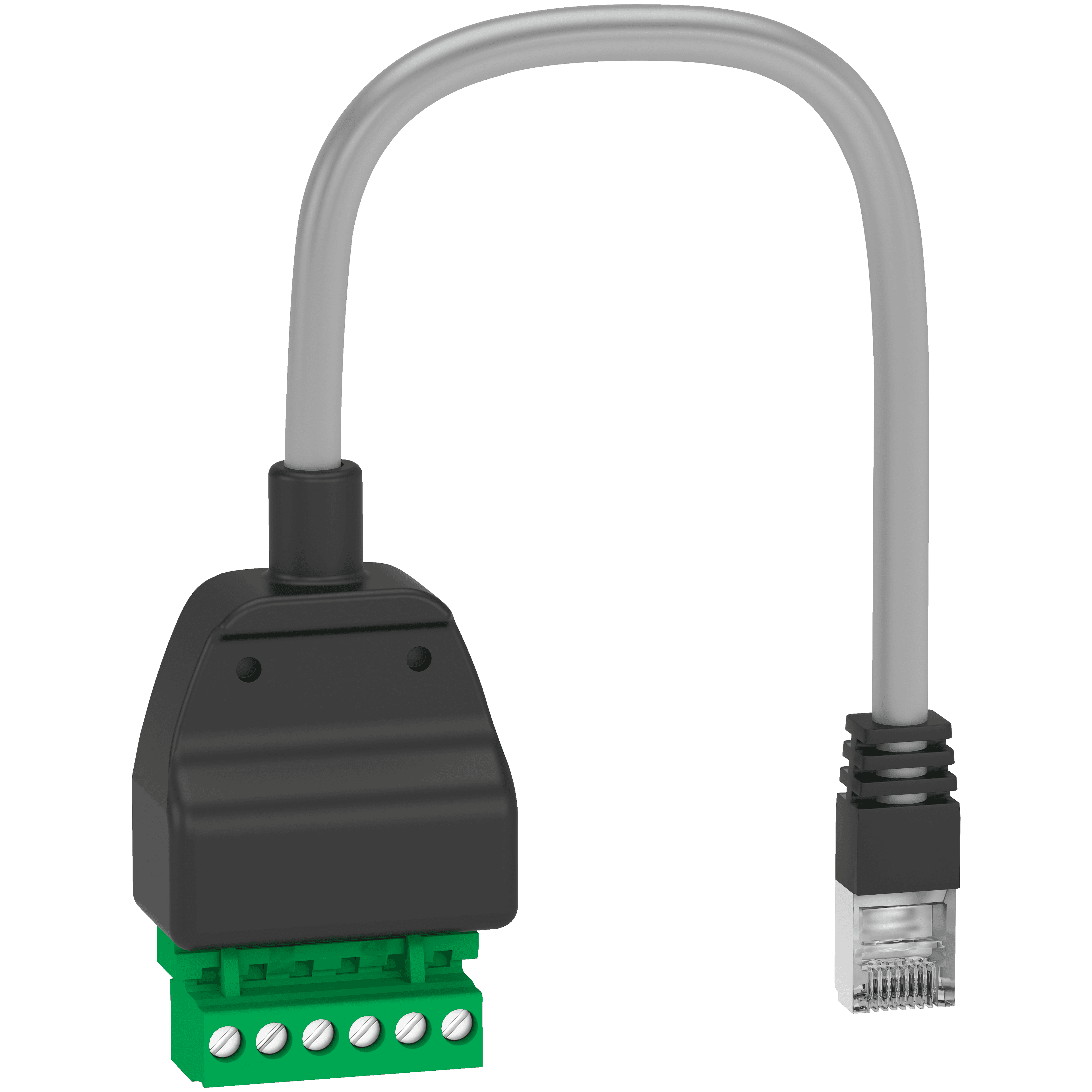 كابل مهايئ Modbus، ComPacT، MasterPact، RJ45 إلى مهايئ موصّل مفتوح، طول 190mm
