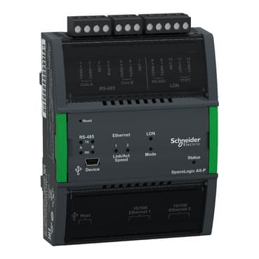 Automation server, SpaceLogic, AS-P, LonWorks, 2 RS-485 ports, 2 10/100 ethernet ports