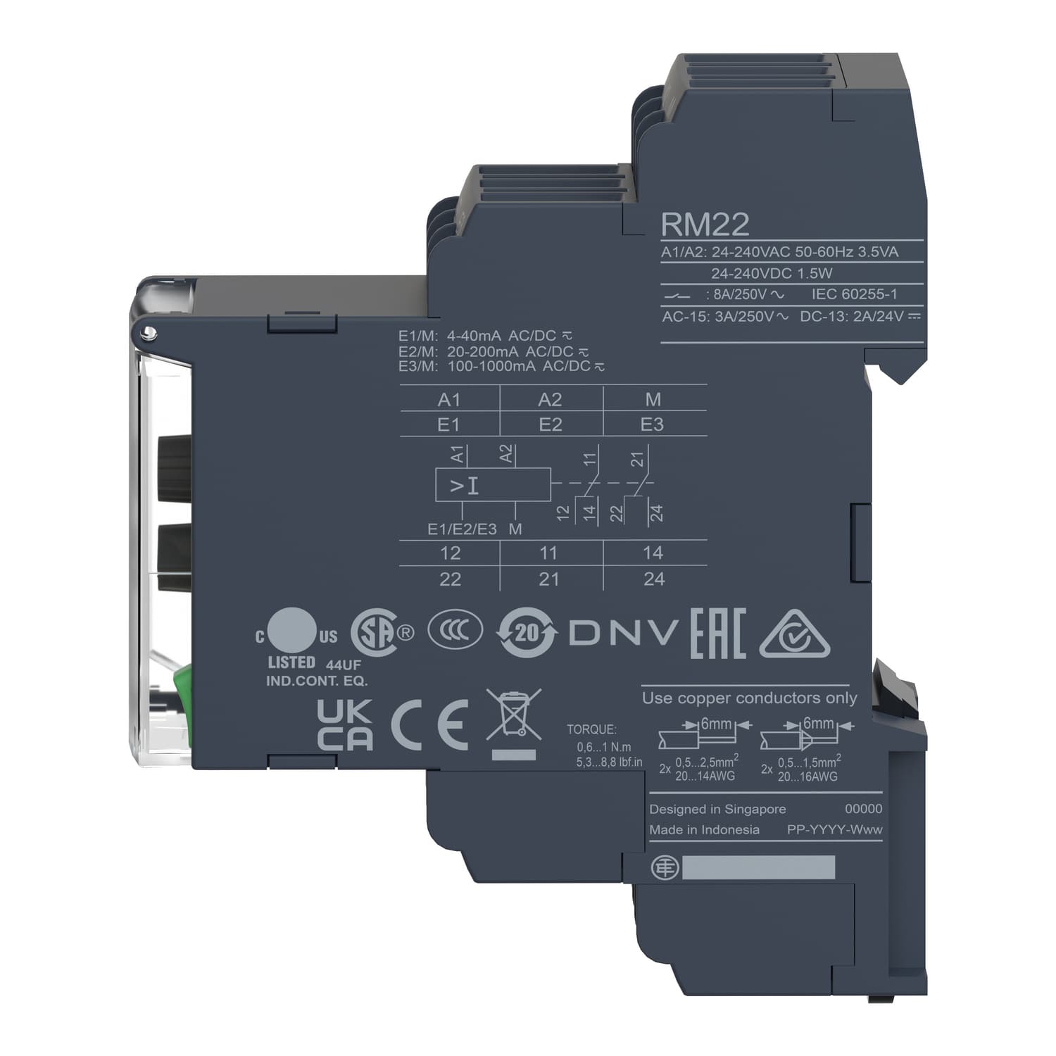 OVERCURRENT CONTROL RELAY RM22-JA - RANG