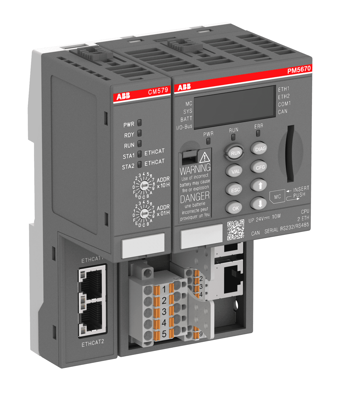 Controller Kit. Contains PM5670-2ETH, CM579-ETHCAT, TB5610-ETH, PS5611-MC (PM5670-MC-KIT)