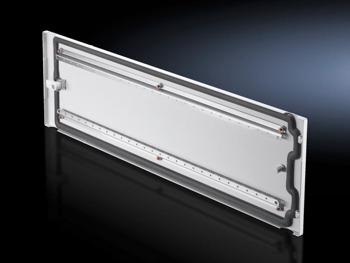 Perforated mounting strip for partial door