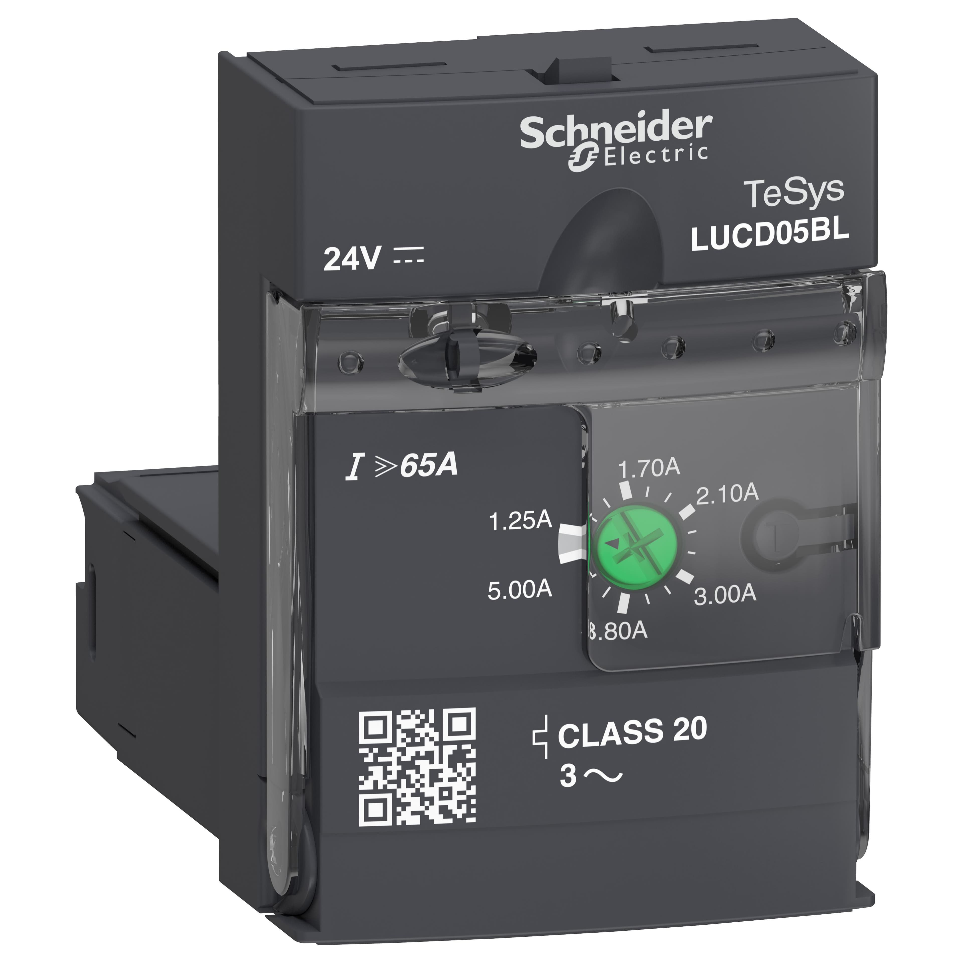 Advanced control unit, TeSys Ultra, 3P, 1.25 to 5A, 690VAC, protection & diagnostic, class 20, 24VDC coil