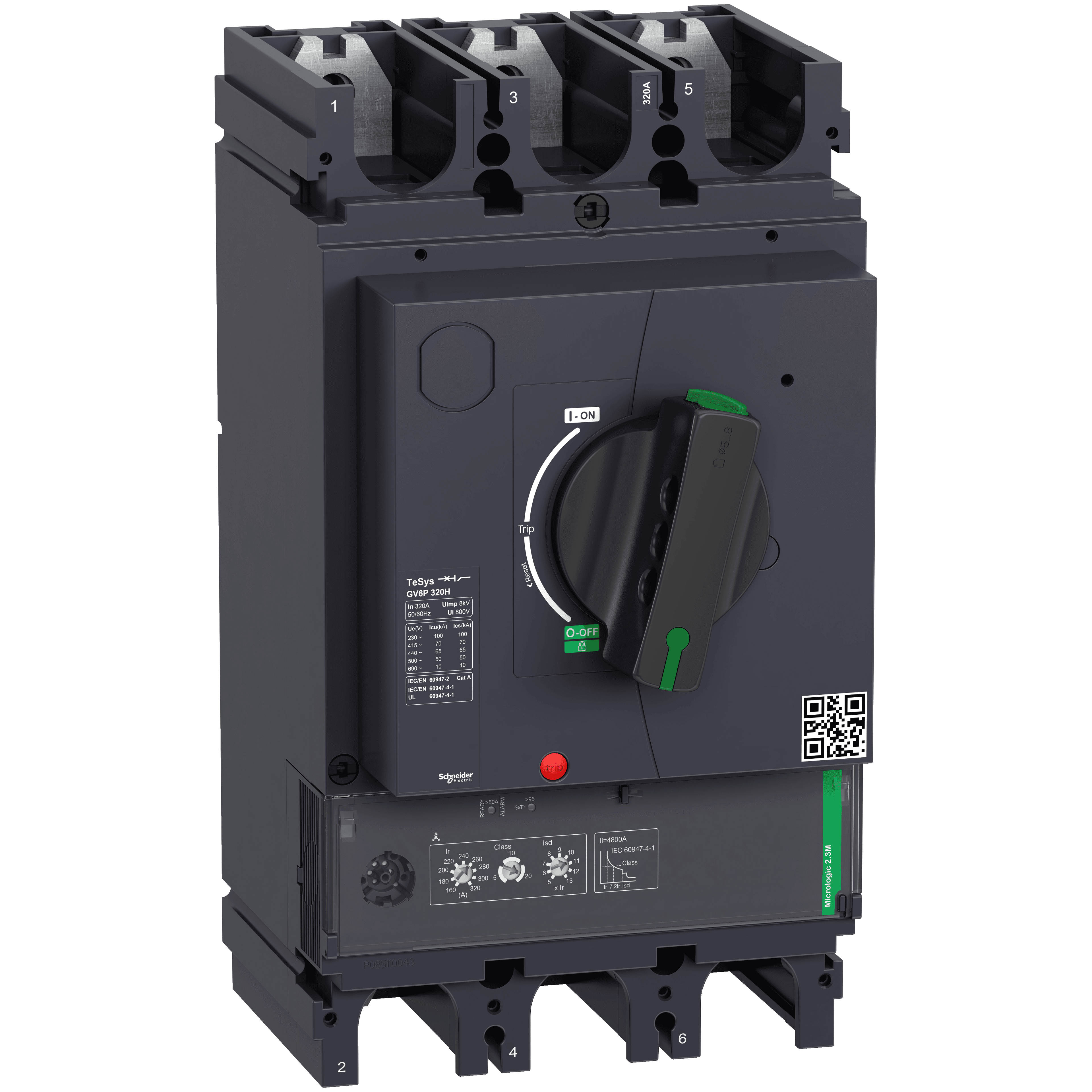 GV6P320H 3P 70kA Motor Circuit Breaker